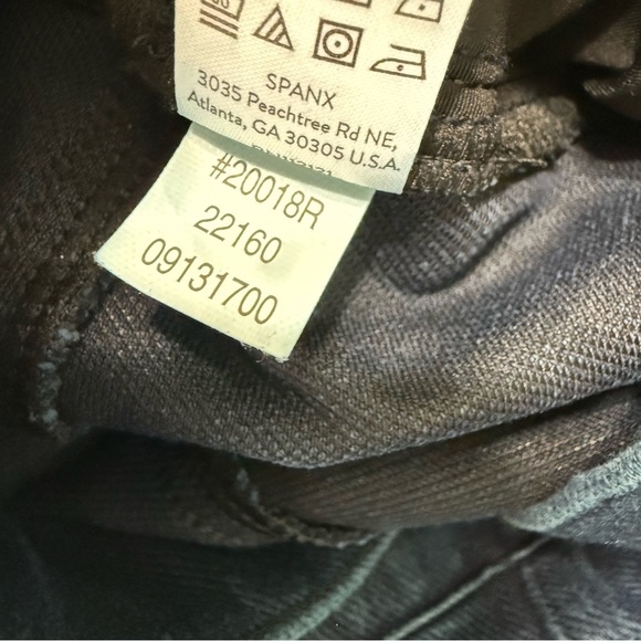 SPANX Ankle Leggings Pants Dark Blue Wash Women Size L - Picture 9 of 17